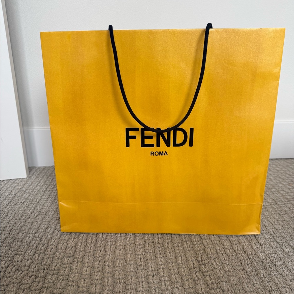 Fendi Yellow Shopping Bag